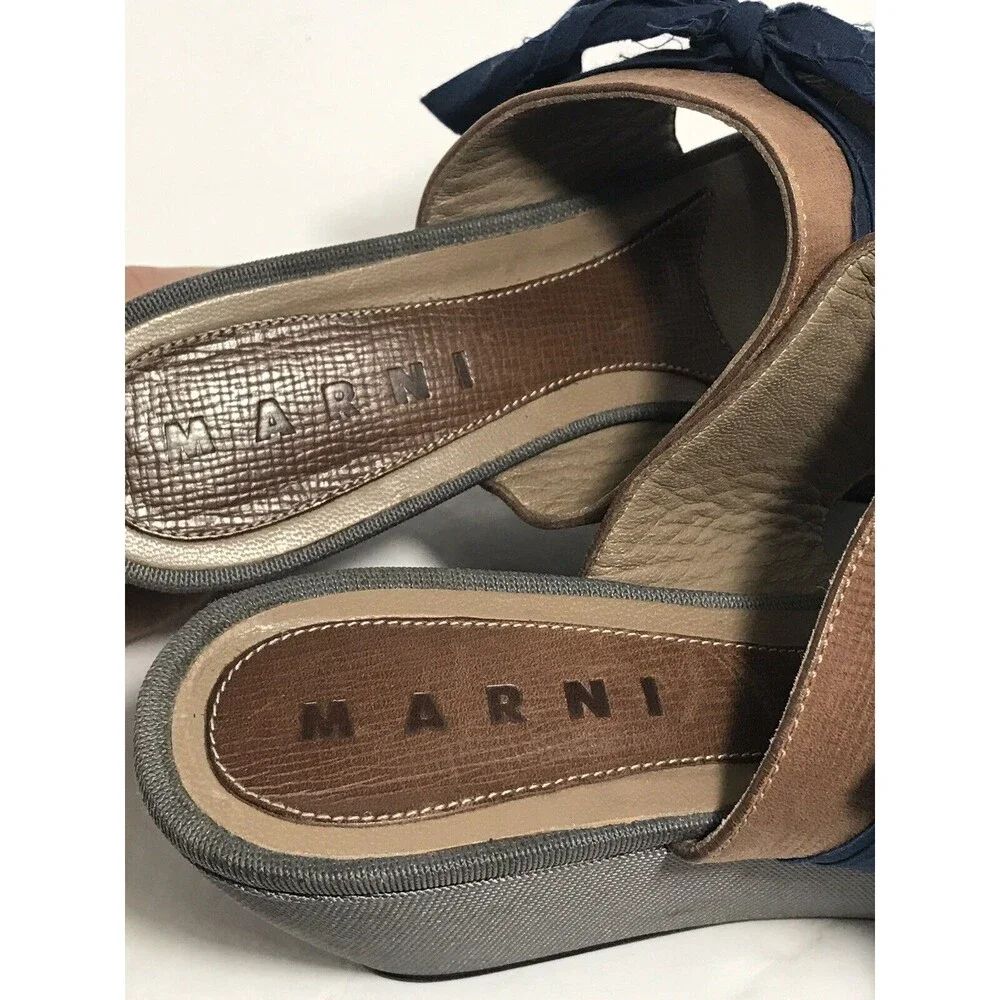 Marni Womens Wedges Heeled Size 37 Made In Italy